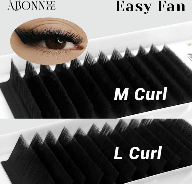 ABONNIE Curl Easy Fanning Wimpernverlängerung, Black, Unisex - Bild 1