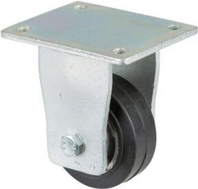 BS Rollen Schwerlastrolle RR110.B80.101 Bockrolle in Schwarz und Silber mit Raddurchmesser 100 mm und Aluminium-Ausführung - Bild 1