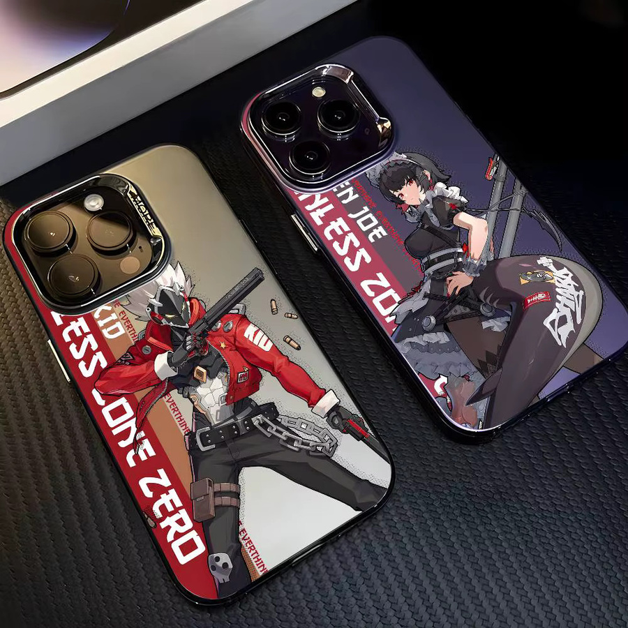 Aurora Funda Handyhülle im Zenless Zone Zero Design für iPhone 11 bis iPhone 17 Pro Max, mehrfarbig, matt mit Laser-Effekt - Bild 2