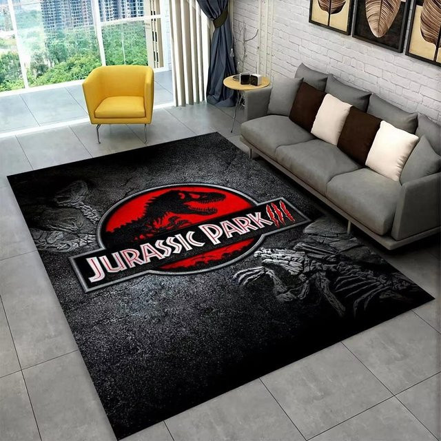 Karpetti 3D J-Jurassic Park Dinosaurer Teppich, bunt, B/T: 80 x 50 cm - Bild 1