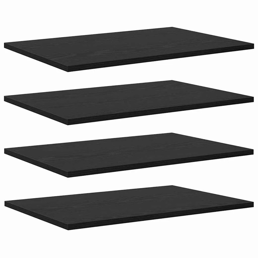 vidaXL Regalbrett Set aus Holzwerkstoff, 4 Stück, Schwarz, B: 60 cm, T: 40 cm, H: 1,5 cm - Bild 2
