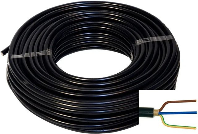 Emskabel Erdkabel NYY-J 3 x 2,5 mm² Schwarz 100 m - Bild 1