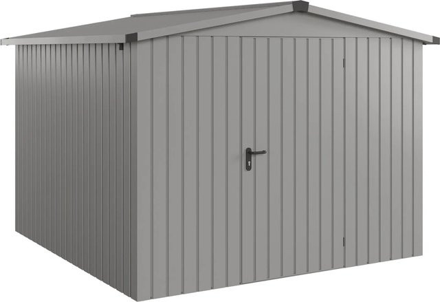 Hörmann EcoStar Gerätehaus Euroline Satteldach 1-flg Graualuminium B: 285 cm, H: 278 cm - Bild 1