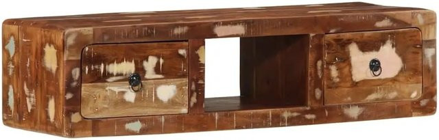 vidaXL TV-Wandschrank aus massivem Altholz in Braun, B/T/H: 100 x 32 x 25 cm - Bild 1