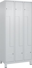 C+P Z-Spind Classic PLUS mit 6 Fächern, grau, mit Zylinderschloss und Füßen, B/T/H: 90 x 50 x 195 cm - Bild 1