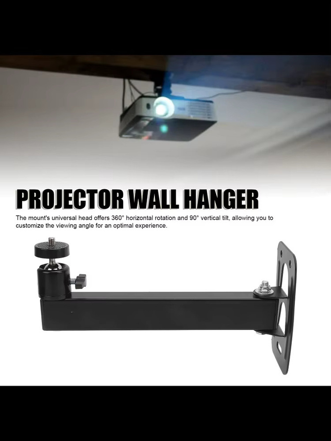 JMGO Projektor-Wandhalterung aus Edelstahl mit 360-Grad-Drehung in Silber oder Schwarz - Bild 4