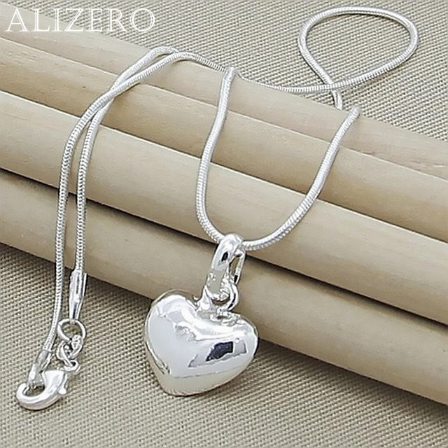 ALIZERO Halskette Herz, 925 Silber, 45,7–61 cm, Damen - Bild 1