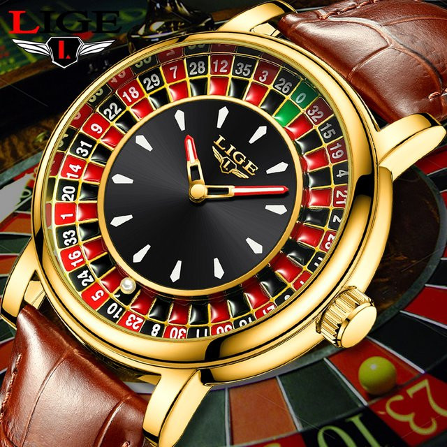 LIGE Armbanduhr Quarz, Silber, Leder, Herren - Bild 1