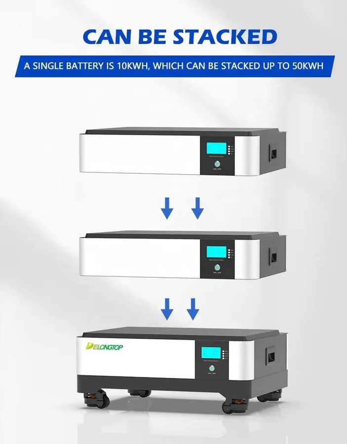XMSJ LiFePO4 Lithium-Batterie 48V 200Ah für Wohnenergie-Speicherung, Weiß - Bild 4