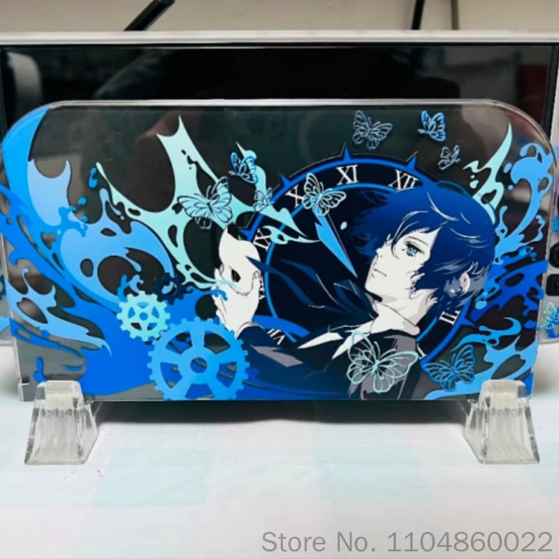 Bandai Schutzhülle Makoto Yuki Persona 3 Design für Nintendo Switch 2 OLED Lite, halbtransparent, Blau - Bild 2