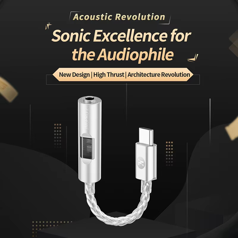 JCALLY JM6 Pro2 Digital Audio Adapter mit CX31993 DAC und MAX97220 OPAMP Chip, USB-C auf 3,5 mm Kopfhörerverstärker, Silber - Bild 2