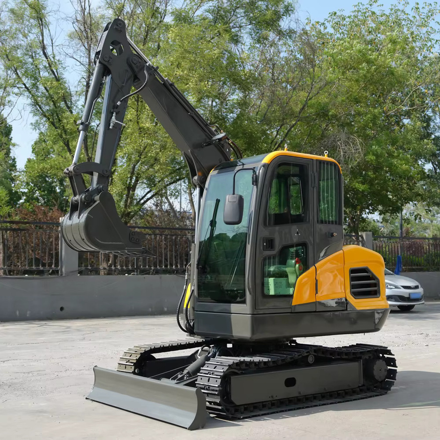 Kubota Diesel Minibagger mit EPA-Motor in Gelb, Crawler Micro Digger für den landwirtschaftlichen Einsatz - Bild 3