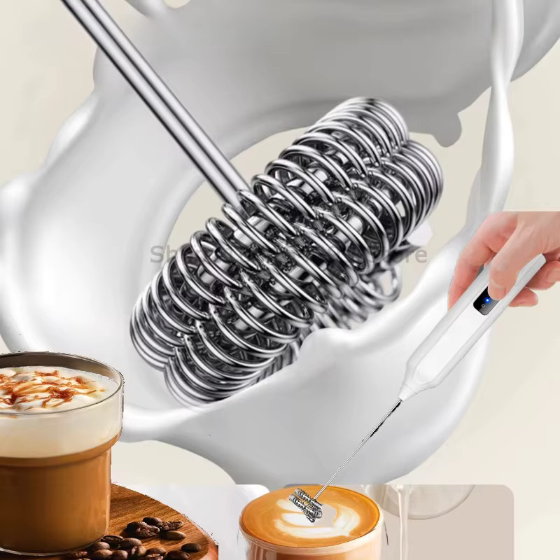 XIADYINJIA Kabelloser elektrischer Milchaufschäumer und Kaffeemixer mit 3 Stufen in Schwarz oder Weiß - Bild 3