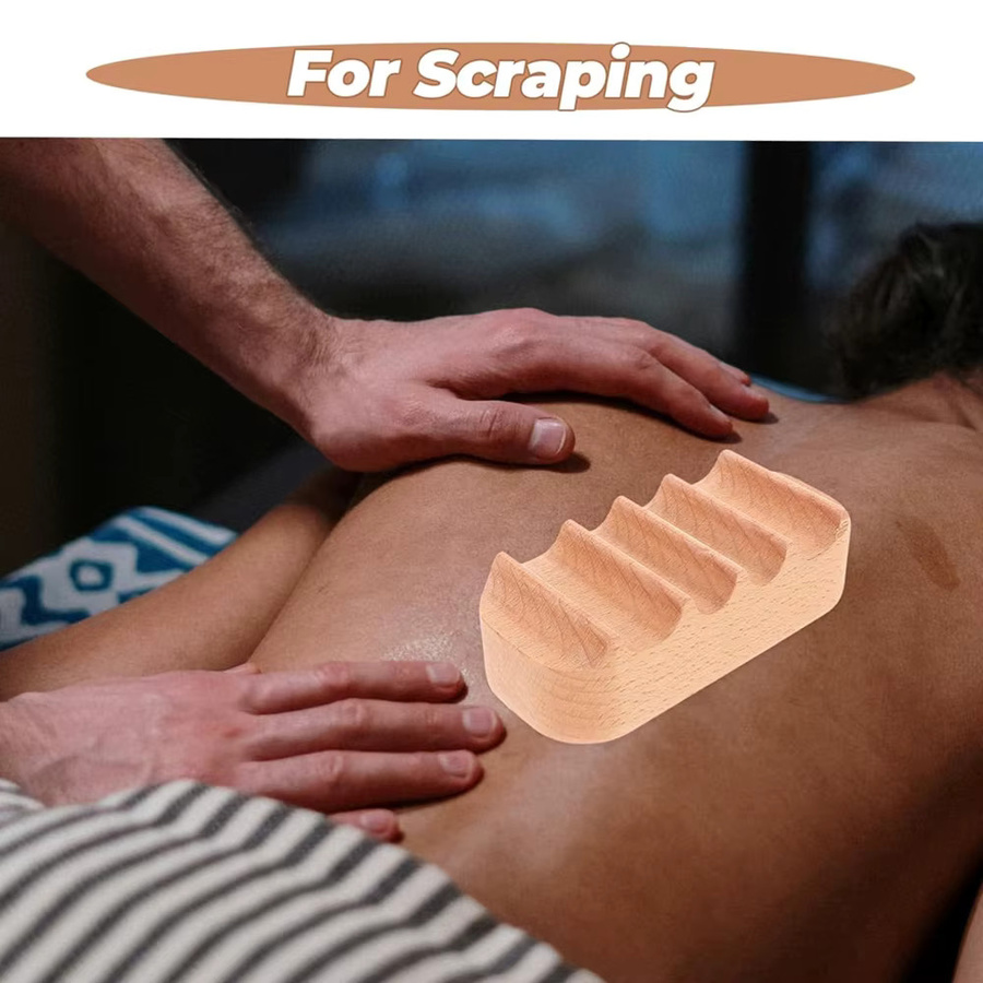 BOTQTOW Lymphmassagegerät aus Holz, 3-Zonen-Körperformungswerkzeug, Unisex - Bild 3