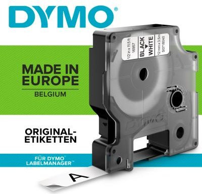 DYMO D1 Hochleistungs-Schriftband aus Nylon in Weiß mit schwarzer Schrift, Breite: 12 mm, Länge: 3,5 m - Bild 3