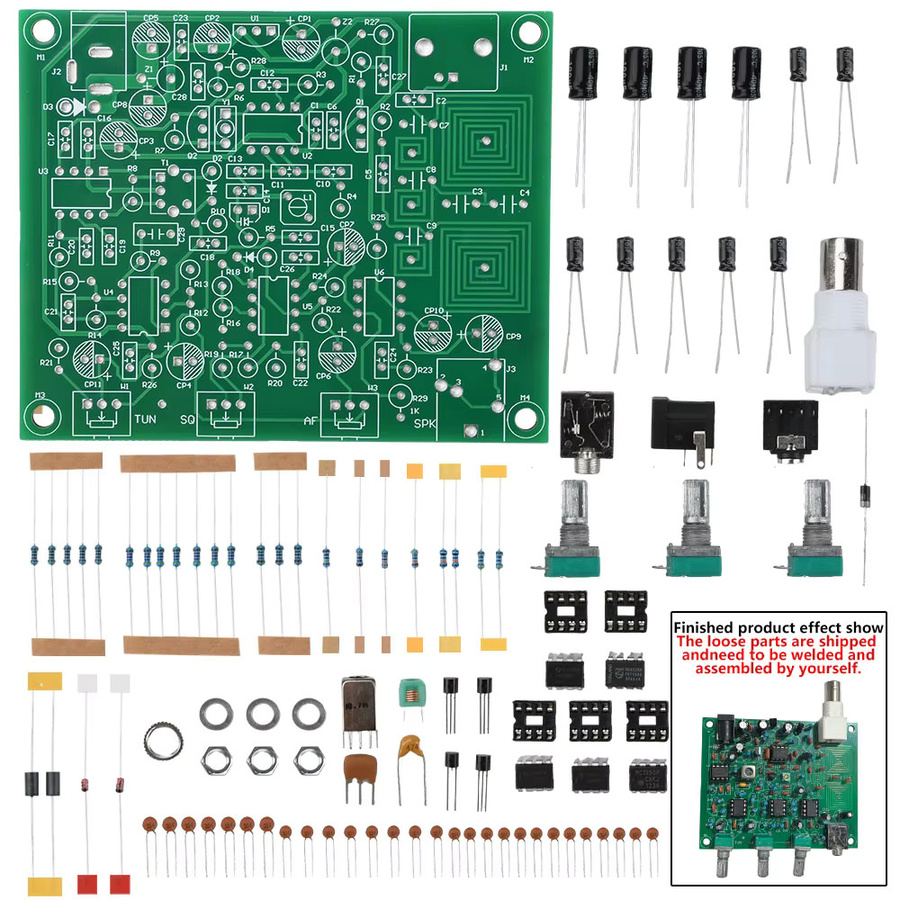 DIY NOW AM Signal Radio Aviation Band Receiver DIY Kit für VHF Flugzeug-Funk 118-136MHz in Grün - Bild 2