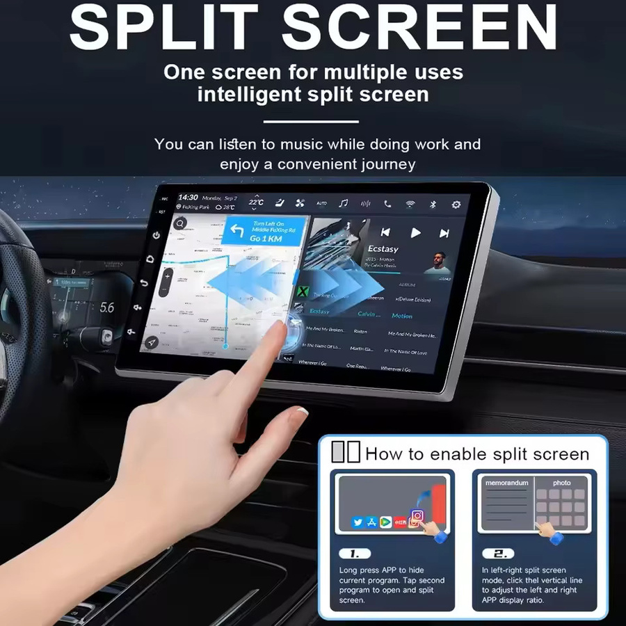 TIEYEZ Android 16 Autoradio für VW Volkswagen Golf 3 mit Carplay, GPS, WIFI und 4G Navigation, Schwarz - Bild 2