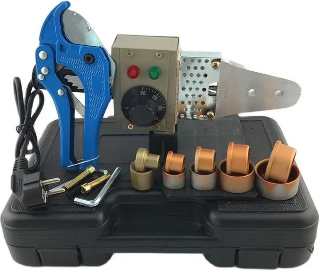 JIANHUA Kunststoffschweißmaschine mit Heizköpfen für PPR-Rohre, 220V, 5er-Set mit Aufsätzen für 16mm, 20mm, 25mm, 32mm und 40mm, mehrfarbig - Bild 1