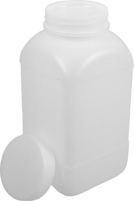 2 Stück Reagenzflaschen mit breiter Öffnung aus Kunststoff, auslaufsichere Laborflaschen zur Probenaufbewahrung, 1000 ml pro Flasche - Bild 1