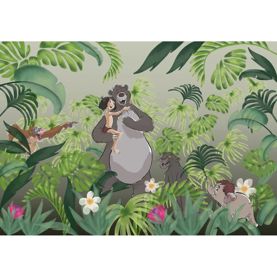 Disney Fototapete Welcome To The Jungle Vlies in Grün und Grau B: 400 cm, H: 280 cm - Bild 2