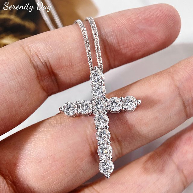 Serenity Halskette, Moissanit, 925 Silber, Unisex - Bild 1