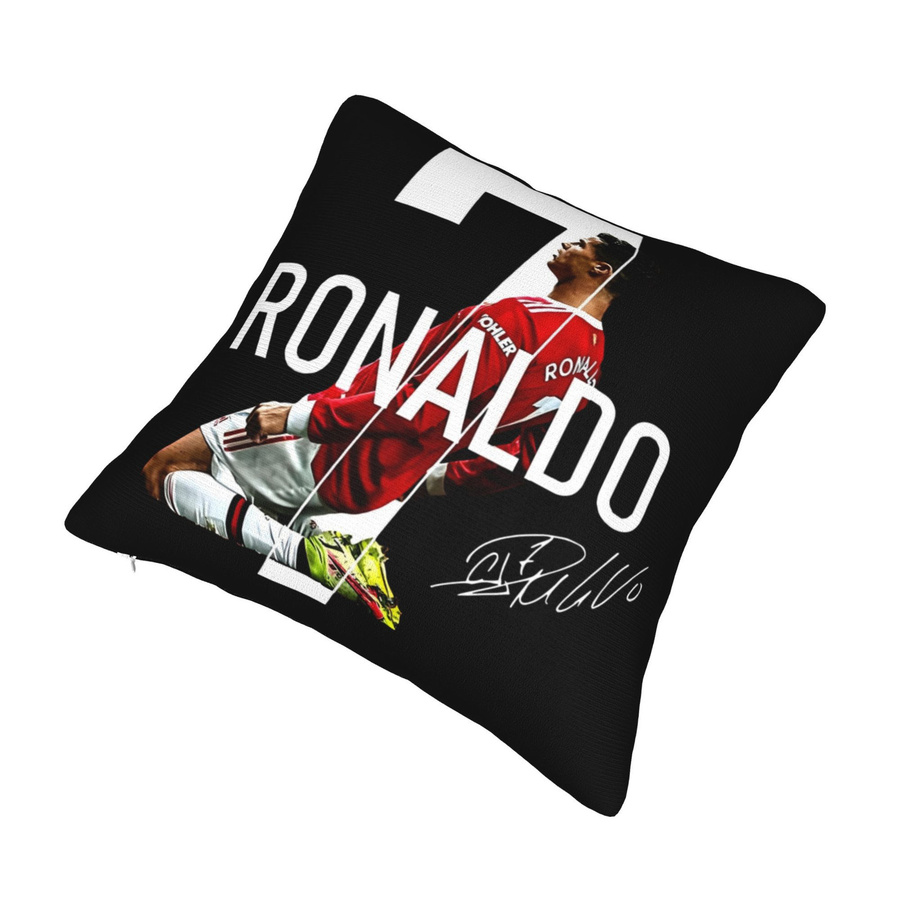 Dekorativer Kissenbezug Cristiano Ronaldo CR7 aus Kurzplüsch, Mehrfarbig, B/B: 55 x 55 cm - Bild 5