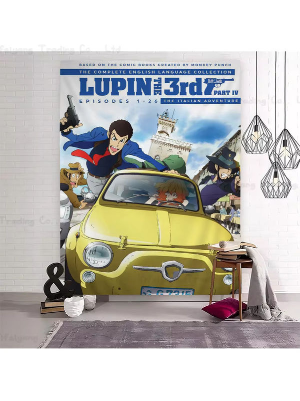 Lupin III Comics Diagramm Wandteppich im Science Fiction und Hippie Stil für deine Zimmerdekoration - Bild 7