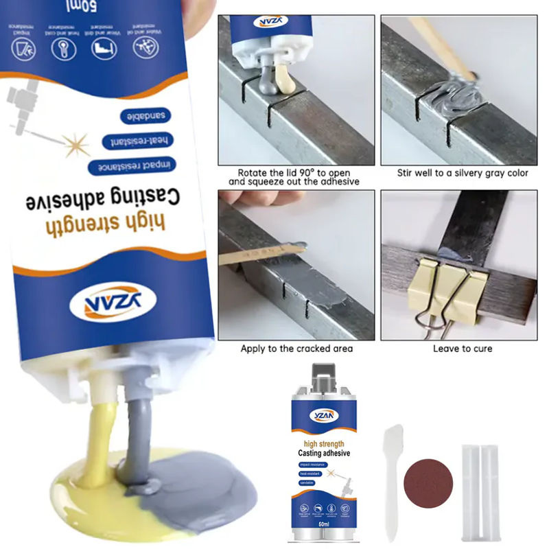 LOOLIFL Magic Plastic Kaltkleber 50 ml, extra starker Metallreparaturkleber und Dichtungsmittel, hitzebeständig für hohe Temperaturen, inklusive Mischwerkzeug - Bild 3