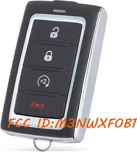 DIYKEY Fernbedienung Auto Schlüsselanhänger für Jeep Grand Wagoneer Cherokee L, Farbe: Schwarz, 433 MHz, Modell M3NWXF0B1 7812A-WXF0B1 - Bild 1