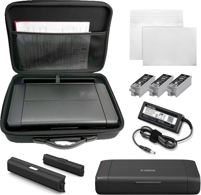 Canon PIXMA TR160 TR150 iP110 Hartschalen-Reisetasche in Schwarz für kabellose Drucker - Bild 1