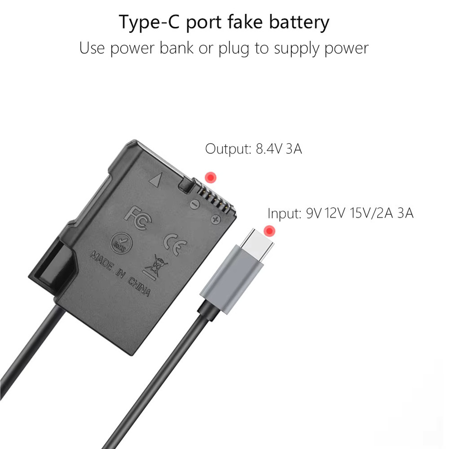 EP-5A USB-C Netzteil-Set mit EN-EL14 EN-EL14a Dummy-Akku für Nikon Kameras in Schwarz - Bild 3