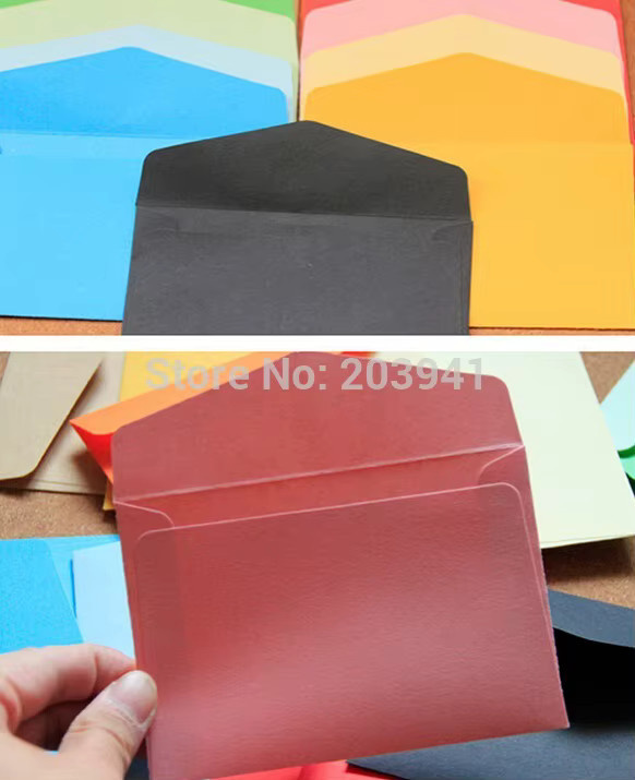 40er Set Mini Kraftpapier Briefumschläge in 14 Farben für Grußkarten und Geschenke - Bild 4
