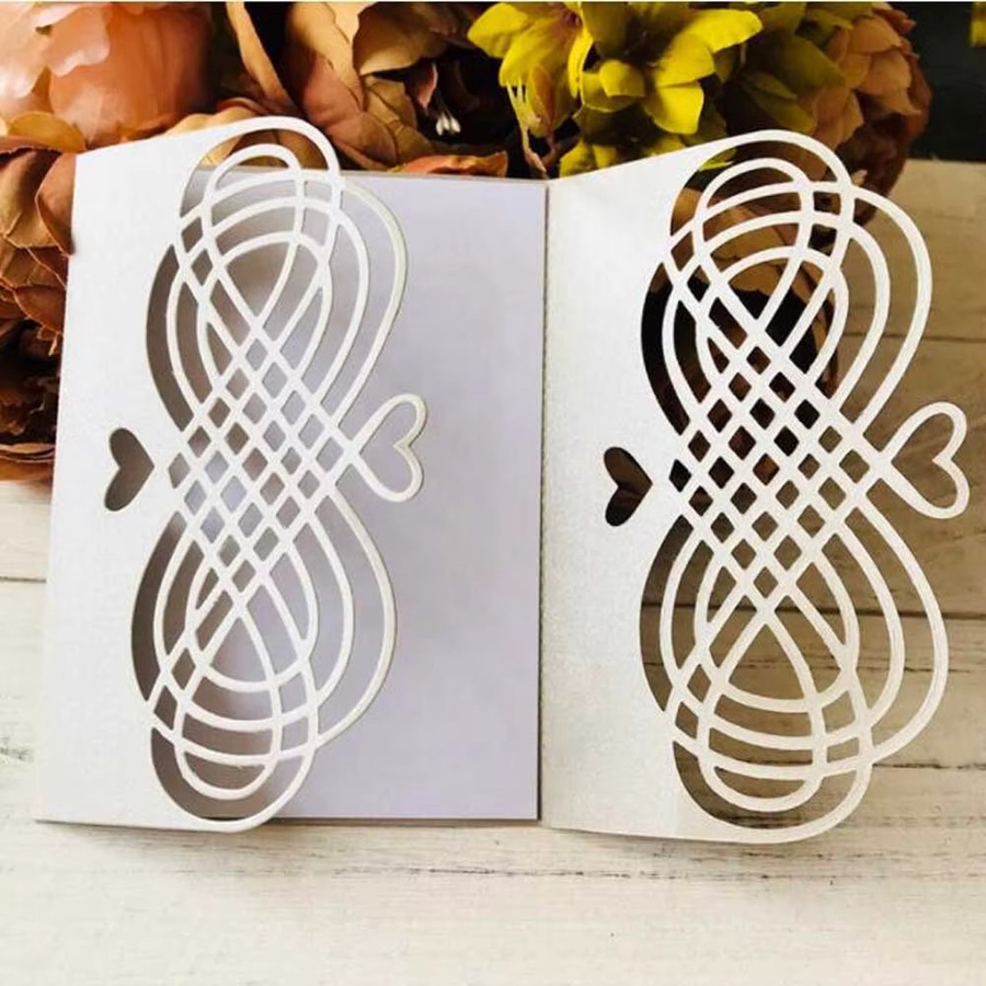 Metall Schneidwerk Herz Spitze Carbon Prägeschablone für Papier, Karten und Scrapbooking - Bild 3
