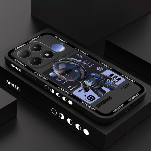 Silikon Handyhülle mit Astronauten-Design für Xiaomi Redmi Serie in Weiß - Bild 1