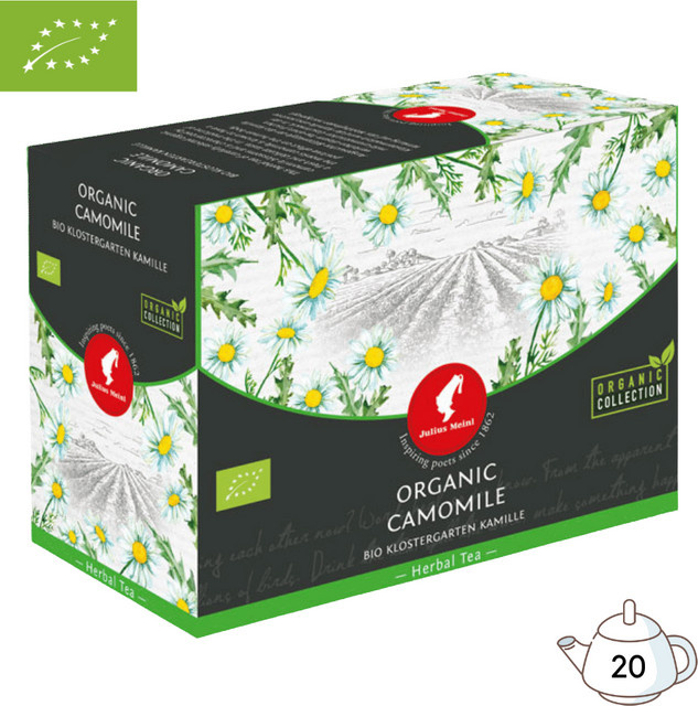 Julius Meinl Tee Bio Klostergarten Kamille, Kräutertee, Teebeutel, 20 Stück, 40 g - Bild 1