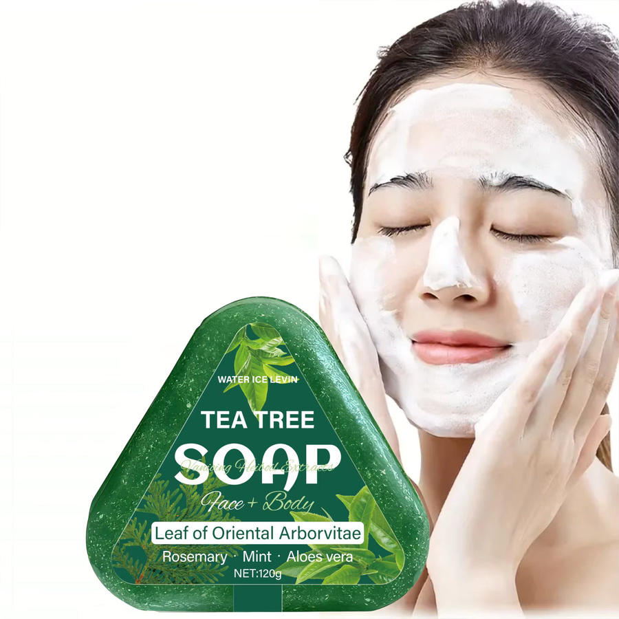 Water Ice Levin Tea Tree Shampoo-Seifenstück, 120 g, mit Hyaluronsäure, Unisex - Bild 3