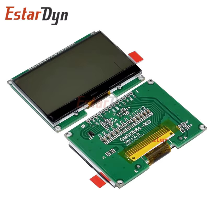 EstarDyn 12864-06D 3,3V LCD-Modul mit COG, ST7565R Punktmatrix-Bildschirm und SPI-Schnittstelle in Grau - Bild 5