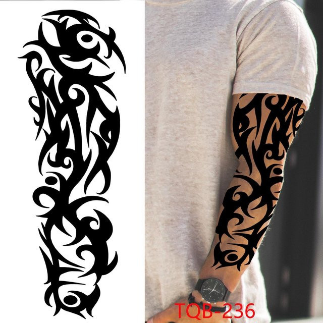 Temporäre Tattoo-Ärmel Flower Love, Unisex, 480*170 mm - Bild 1