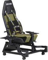 Next Level Racing Flight Seat Pro NLR-S039 Sim Rig Gaming Chair in Schwarz-Grün mit Kunstleder und Metallgestell - Bild 1