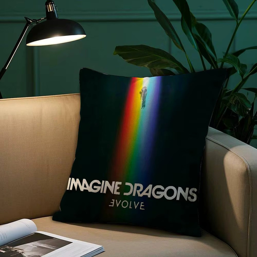 I-Imagine D-Dragons Kissenbezug aus Plüsch, quadratisch, Multicolour, B/B/B: 30 x 30 x 30 cm - Bild 2