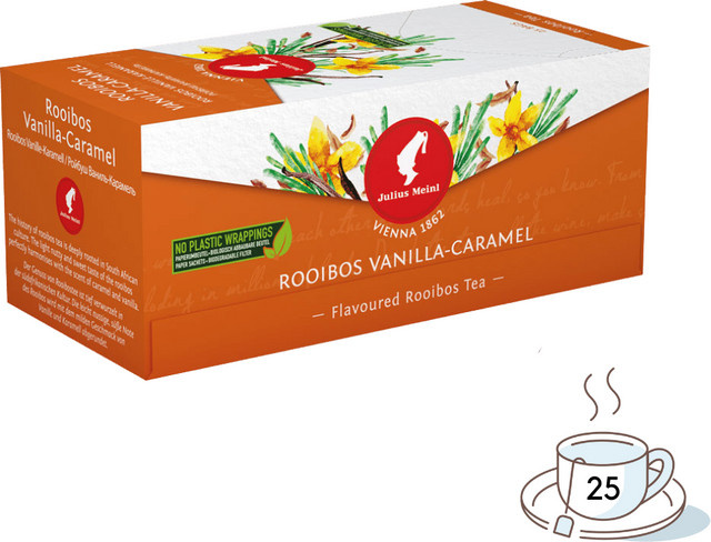 Julius Meinl Tee Rooibos Vanille-Karamell, Teebeutel, 25 Stück - Bild 1