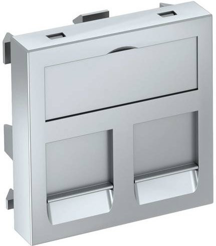 OBO Bettermann Abdeckung Datentechnikträger in Aluminium, Farbe: Silber, B/H/T: 45 x 45 x 9 mm - Bild 1