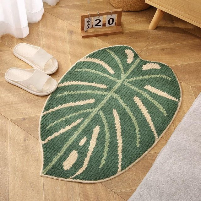 Yiran Furniture Blattform Bodenmatte Panda Design, Farbe: Grün, B/T: 61 x 43 cm - Bild 1