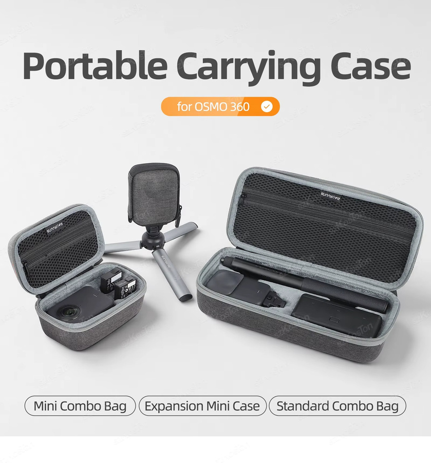 Stoßfeste Tragetasche für DJI OSMO 360 Adventure Combo Standard in Grau - Bild 2