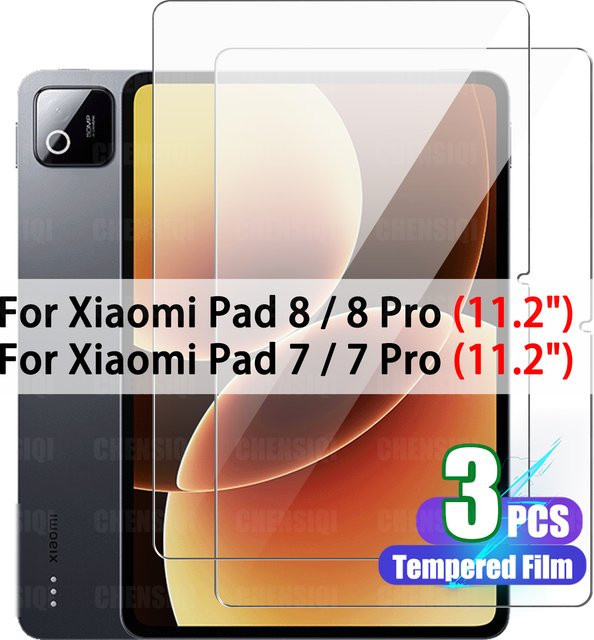 Kratzfeste HD Hartglas-Displayschutzfolie für Xiaomi Pad 8 und Pad 8 Pro (11,2 Zoll), transparent - Bild 1