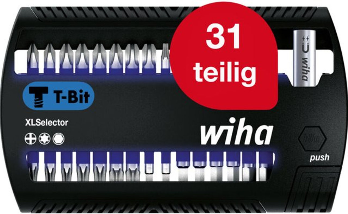 Wiha Bit-Set XLSelector 31-teilig mit magnetischem Bithalter für Impact- und Schlagschrauber, PH, TX und Sechskant, 25 mm - Bild 2