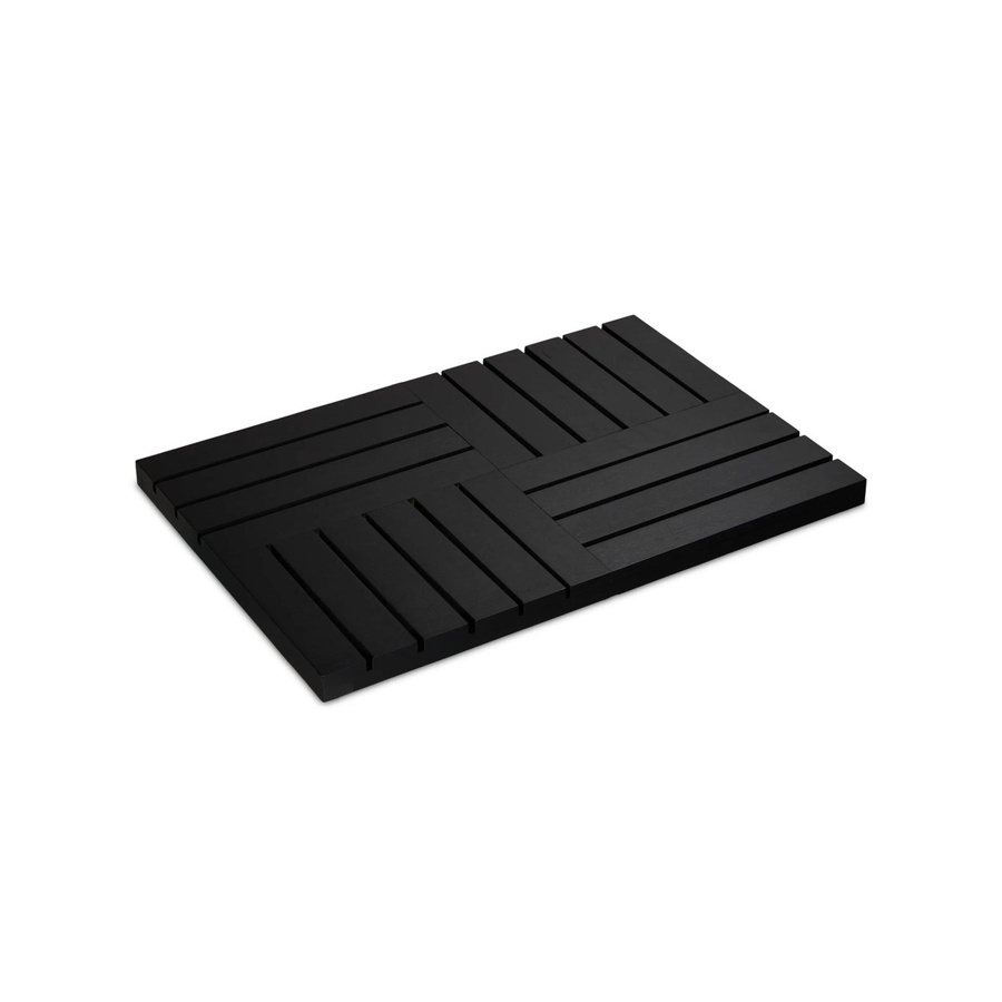 Rutschfeste Badematte aus Bambus von Relaxdays in Schwarz, B/T/H: 61 x 40 x 3,5 cm - Bild 2