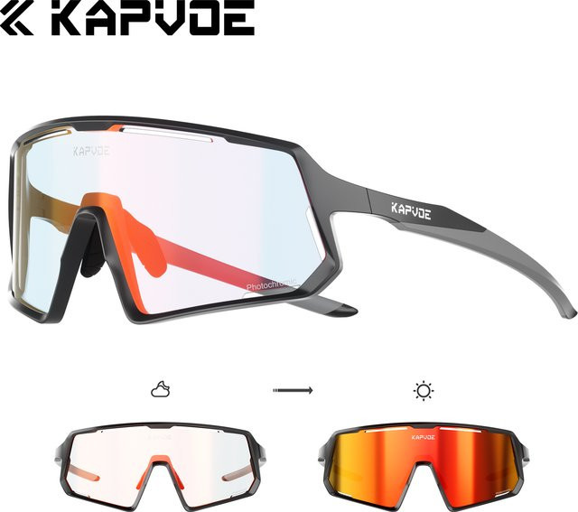 KAPVOE Sonnenbrille, Sportsonnenbrille, polarisiert, rot, Unisex, Vollrand - Bild 1