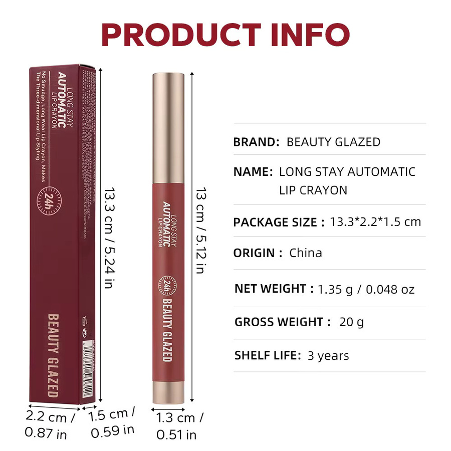 Beauty Glazed Lippenstift, 12 Farben, Matt, Unisex - Bild 6