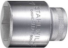 Stahlwille Steckschlüsseleinsatz 1/2 Zoll 6-kant SW 17 mm L 38 mm Silber - Bild 1